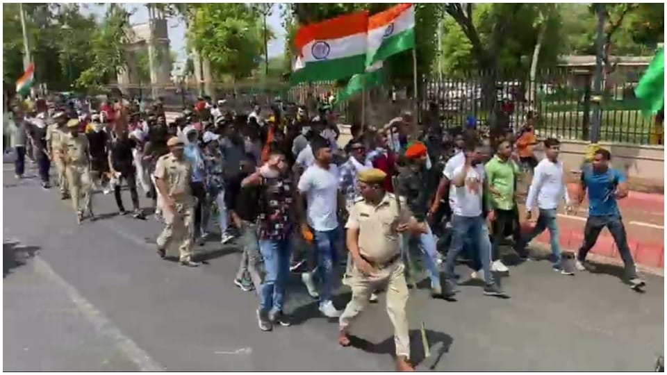 College students support of Agneepath scheme in Kota took out rally Rajasthan 