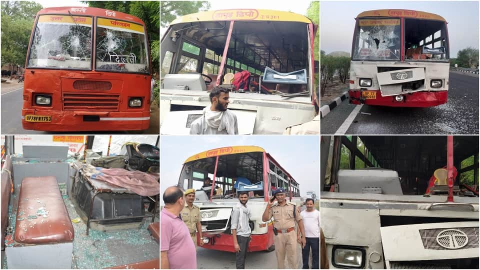 Agneepath Scheme Protest Ruckus on Agra-Lucknow Expressway youth pelted stones on vehicles after jam