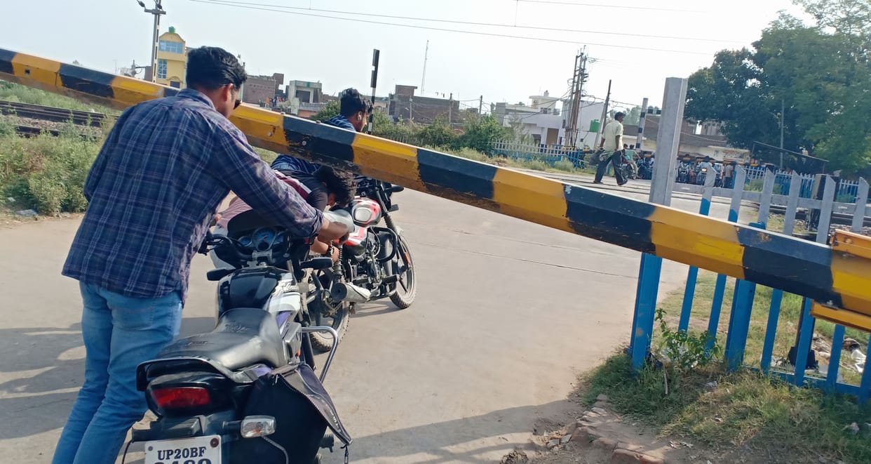 Bikes were being taken out from under the closed gate, two died after being hit by a train