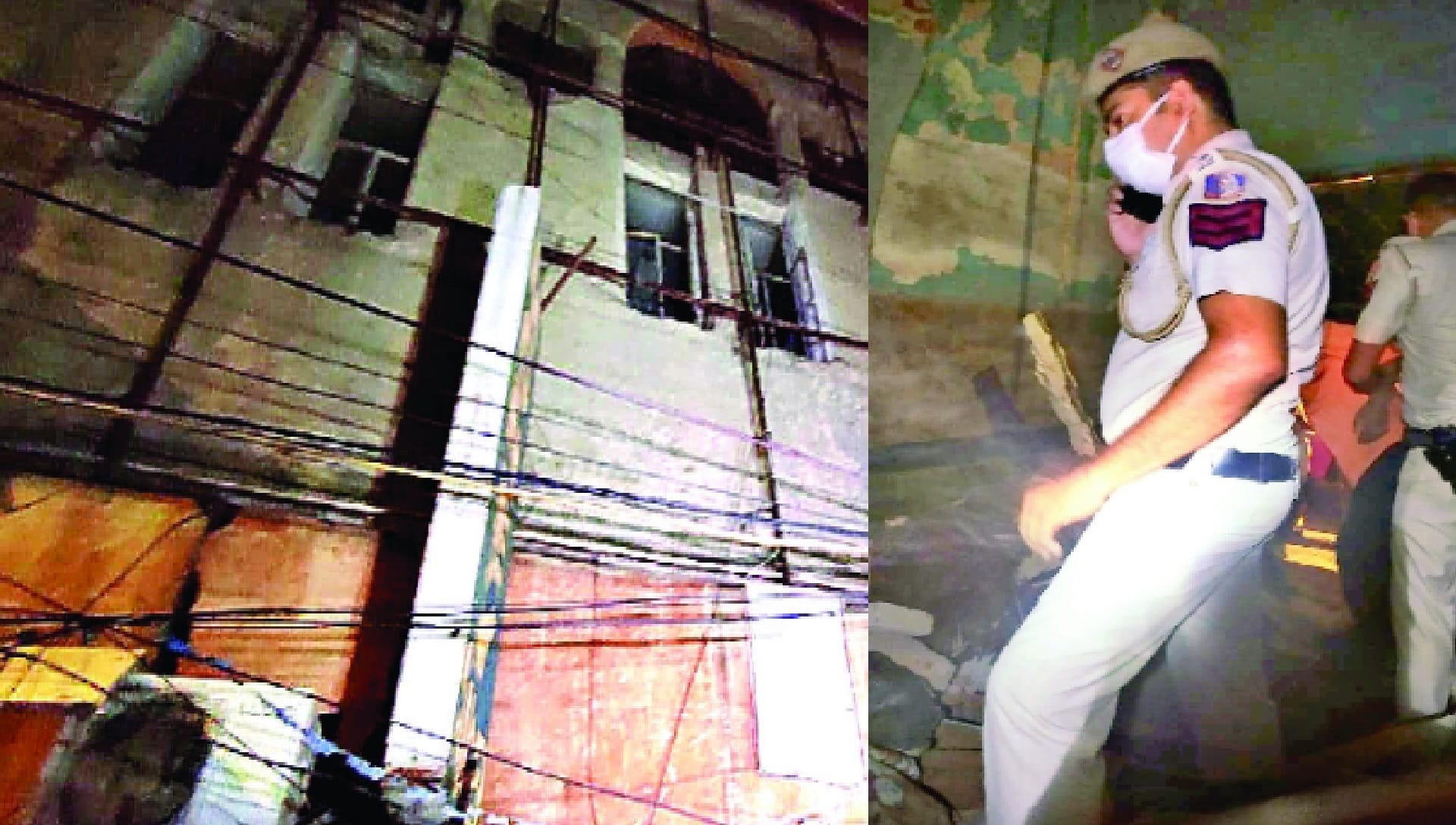 dilapidated house collapsed in Paharganj area of central Delhi