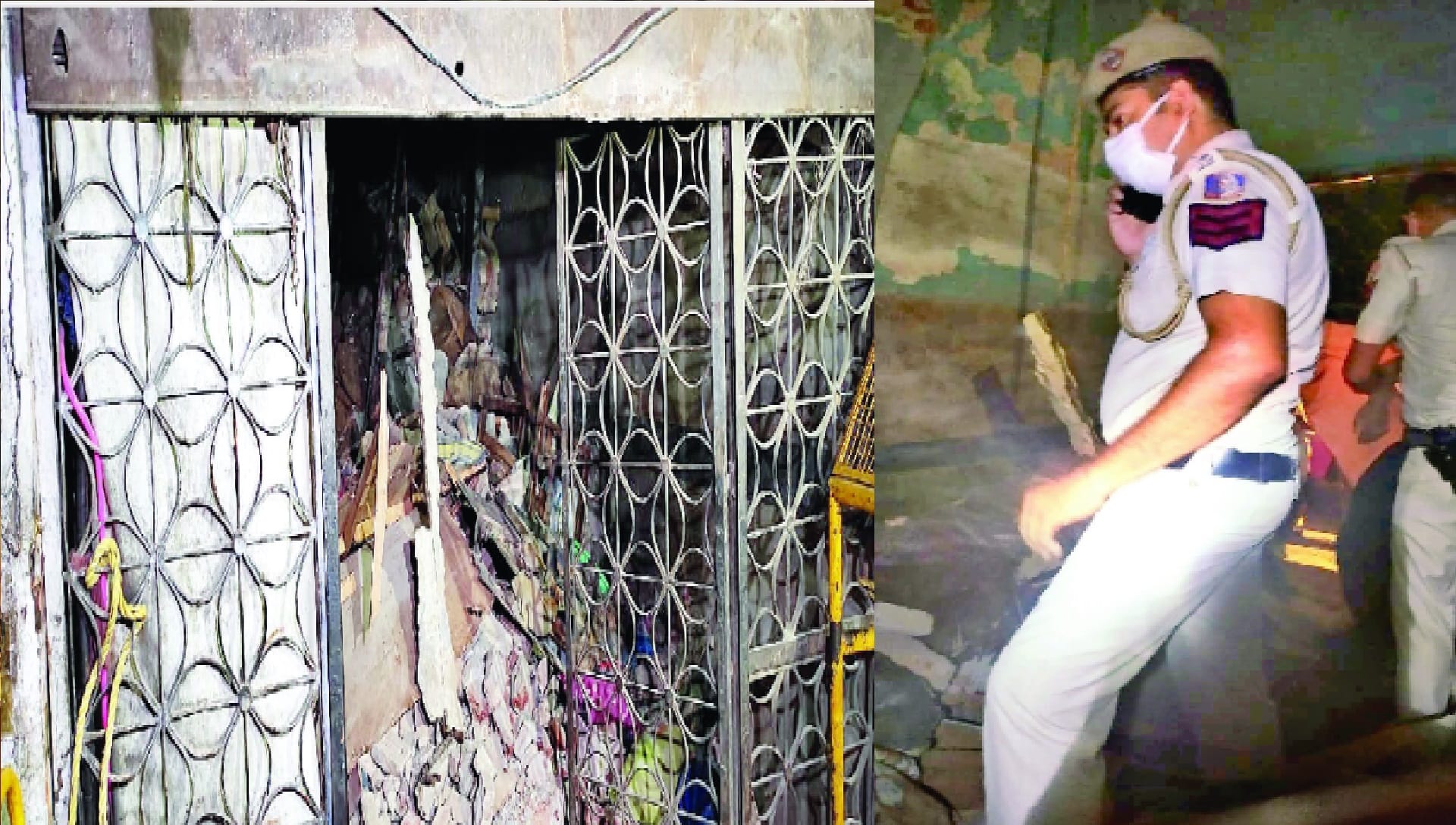dilapidated house collapsed in Paharganj area of central Delhi