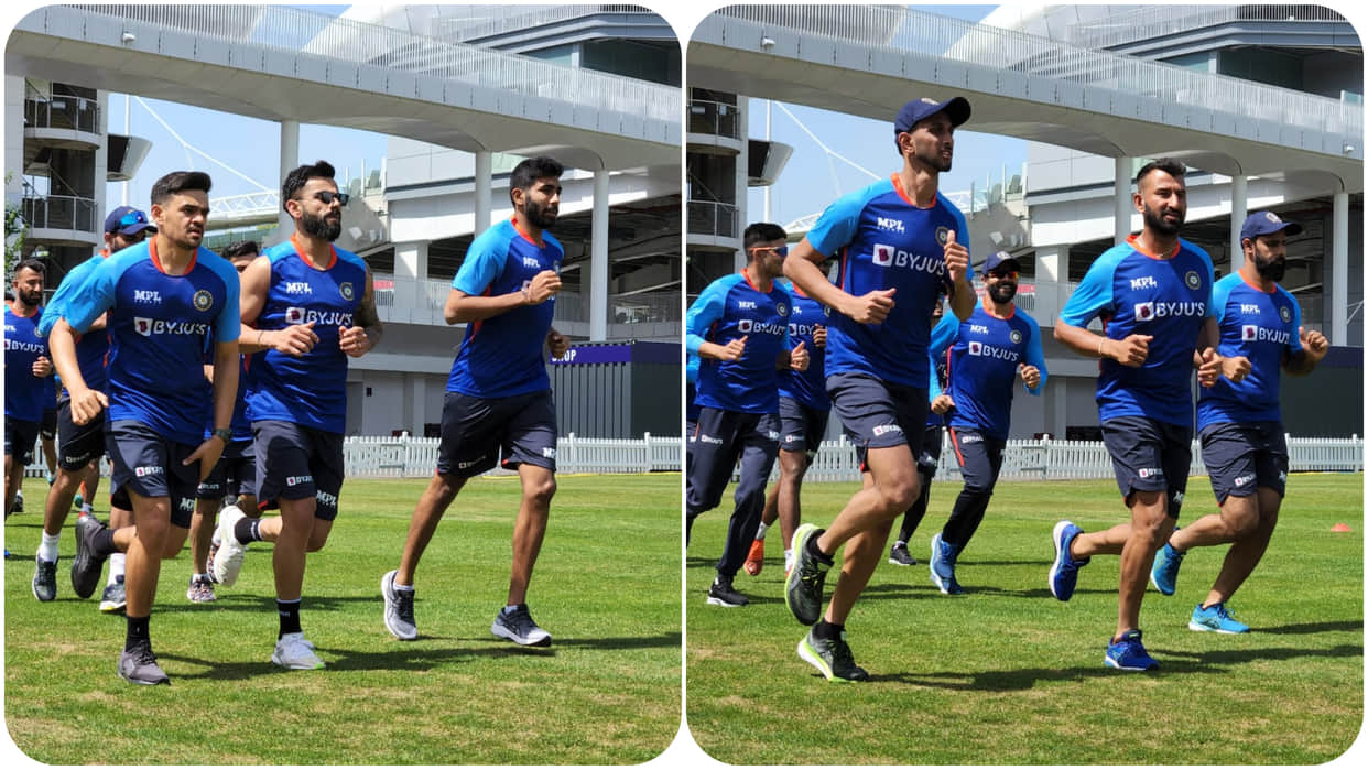 Team India Starts Practice in England Kohli, Bumrah and Pujara sweats hard