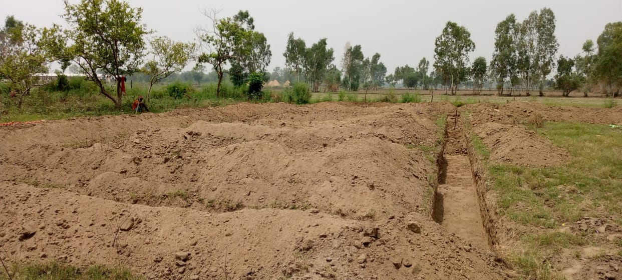 Six months passed in filling the foundation of two schools