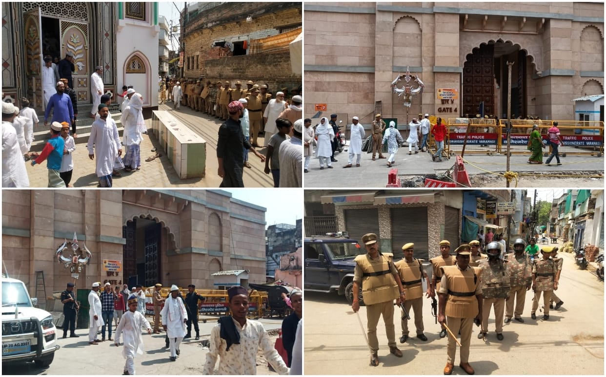 Gyanvapi masjid varanasi juma namaz done peacefully amid ruckus and violence Agneepath yojana see photos