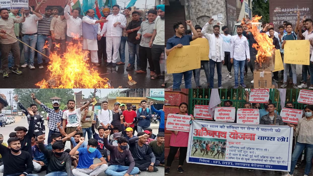Agnipath Protest in Uttarakhand, Alert in Roorkee, Haridwar, Dehradun, See photos