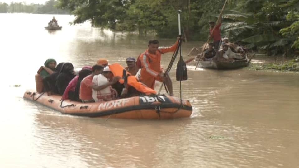 Assam Flood Situation Worsens 55 Death, Tripura Flood, Pm Modi talks himanta biswa sarma