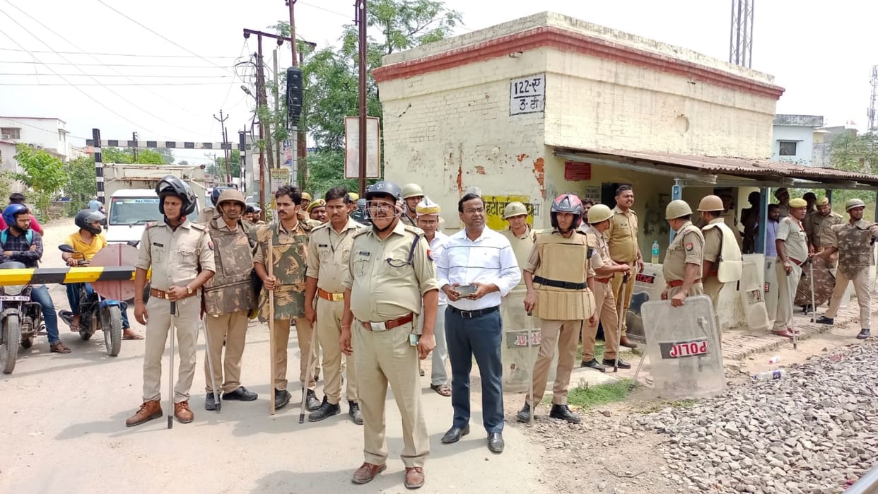 More than one dozen youth taken to custody in Ayodhya.