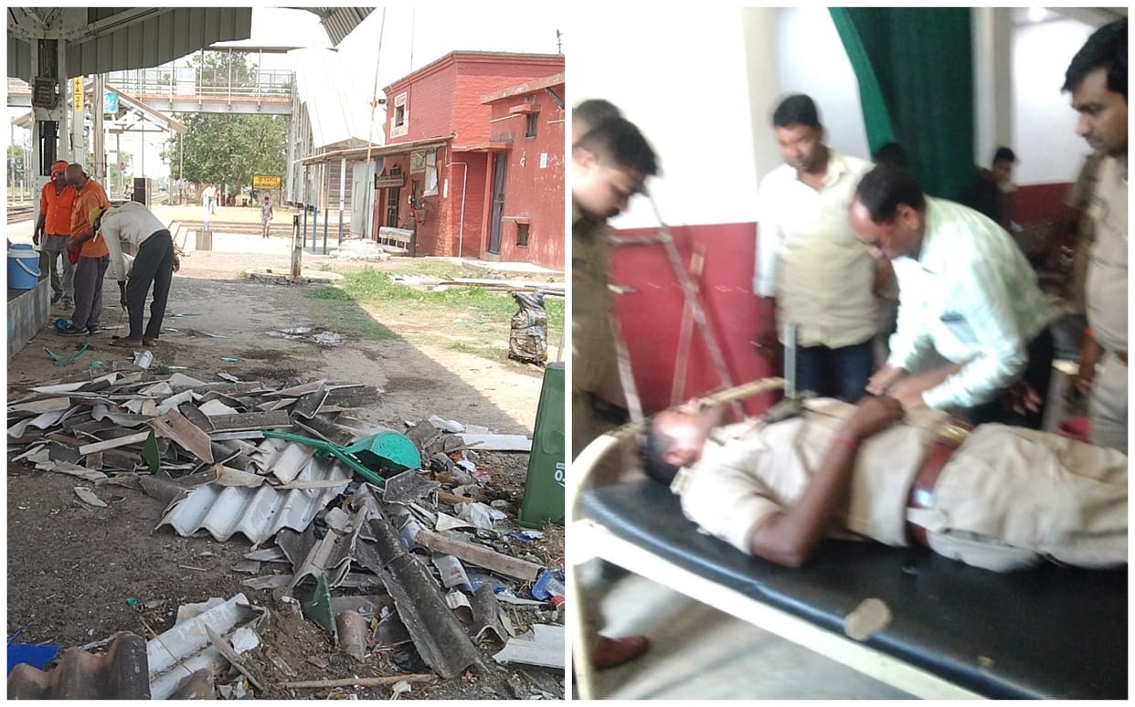 Agnipath Protest Chandauli Youth vandalized kuchaman railway station sub inspector injured in stone pelting