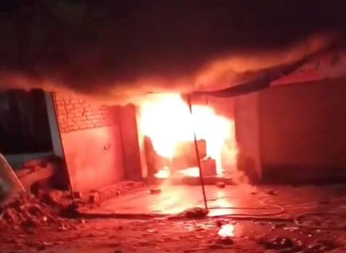 Fire in electric shop burnt goods worth 14 lakhs