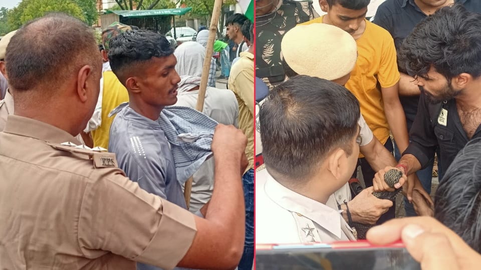 Protest against agnipath scheme in panipat