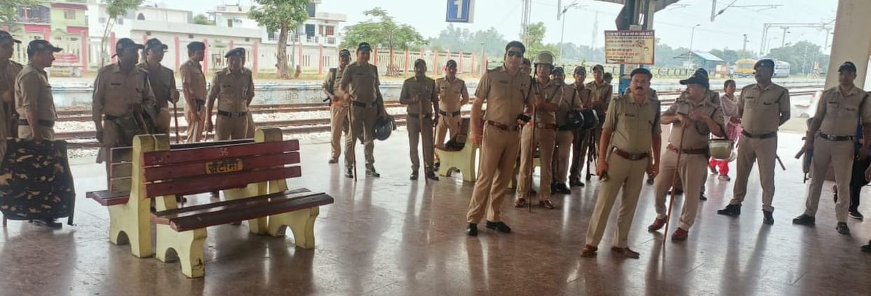 Police force stationed outside religious places