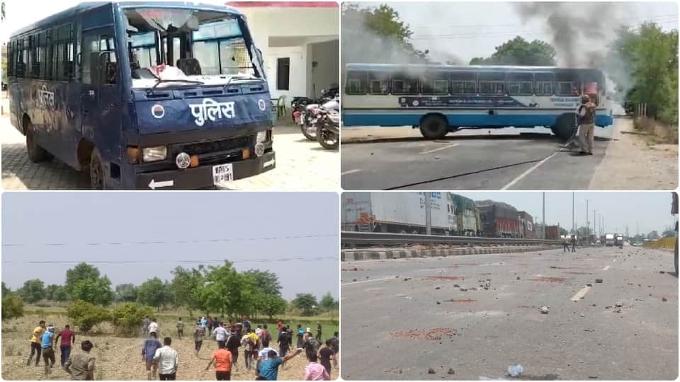 Agneepath Yojana Protest Mathura police arrested 74 accused for Uproar on Yamuna Expressway