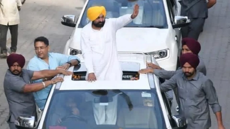 Cm Bhagwant mann campaigns for Sangrur By Election