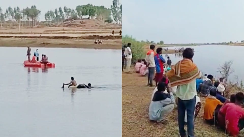 sheopur: 4 girls who went to bath got washed away in the river, one died