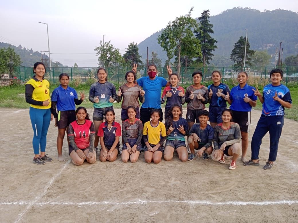 Players showed their strength in kabaddi training