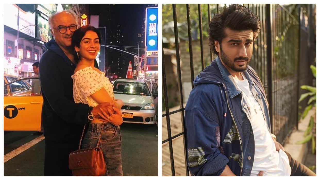 Arjun Kapoor did not find his photo with Boney Kapoor on Fathers Day shares a picture of Khushi Kapoor and dad