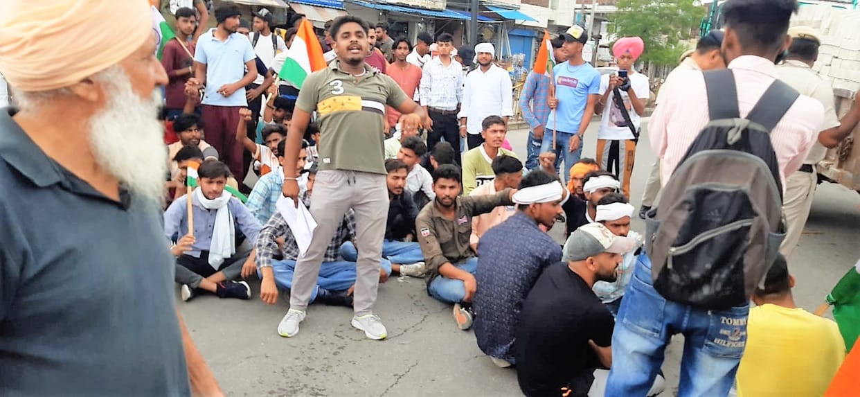 Youth jammed against Agneepath, Kurukshetra