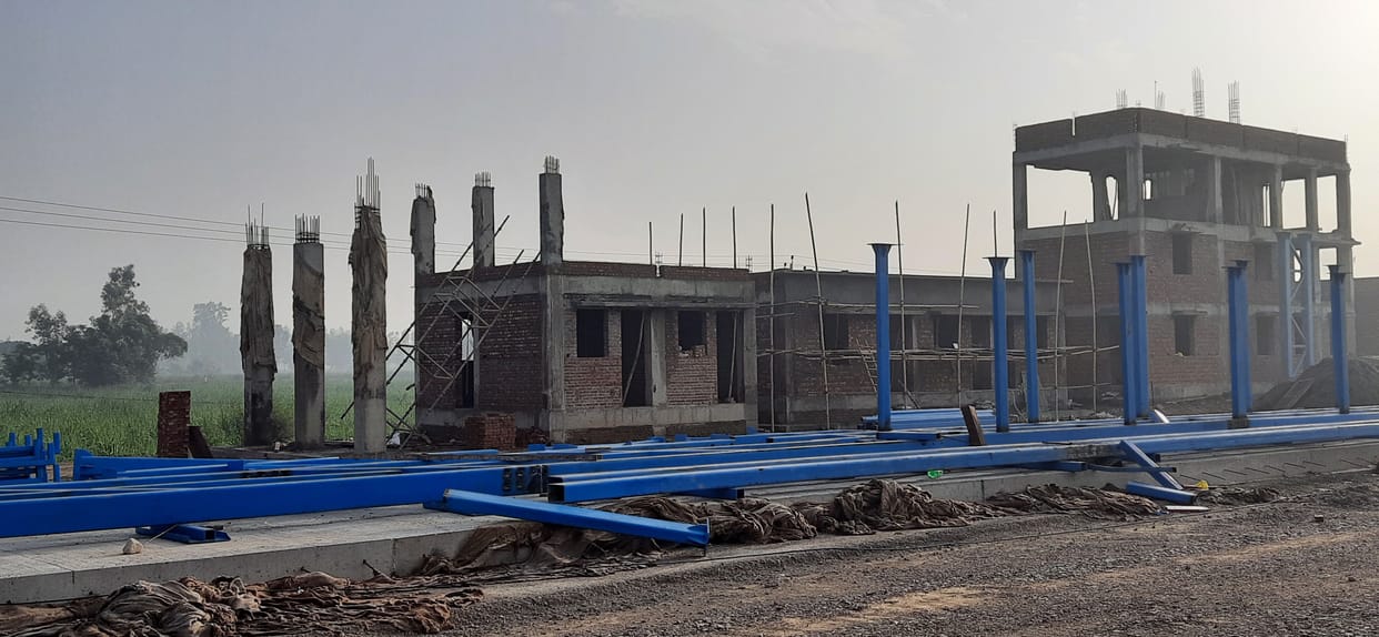 Guards placed on the bridge of Hindon river, put red marks on the school