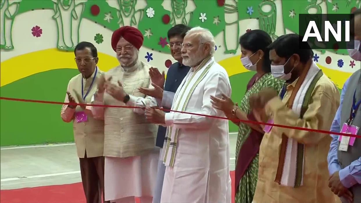 PM Narendra Modi inaugurates Pragati Maidan integrated transit corridor project