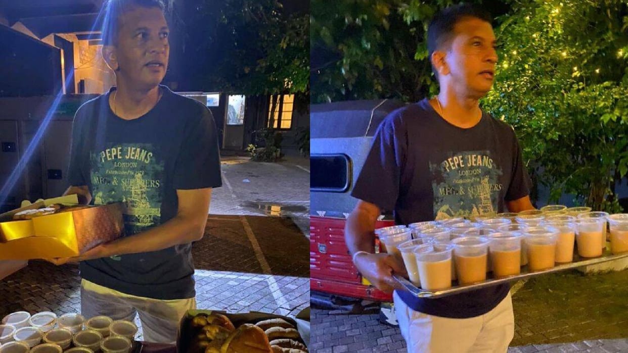 Sri Lanka Crisis World Cup winning player Roshan Mahanama serves tea and buns amid severe fuel crisis