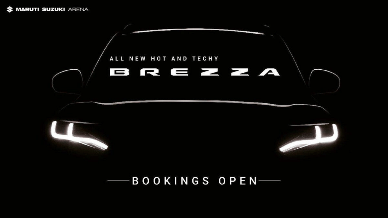 Maruti Suzuki Starts Bookings for 2022 Maruti Brezza Teaser Confirms Electric Sunroof maruti suzuki brezza 2022 features maruti suzuki brezza 2022 launch date in india
