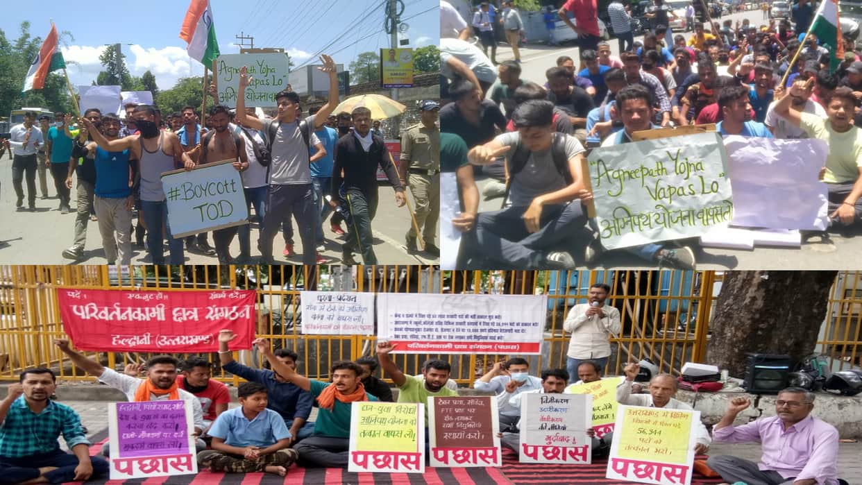 Agnipath Scheme protest, Bharat bandh in uttarakhand ineffective, peaceful demonstration, See Photos