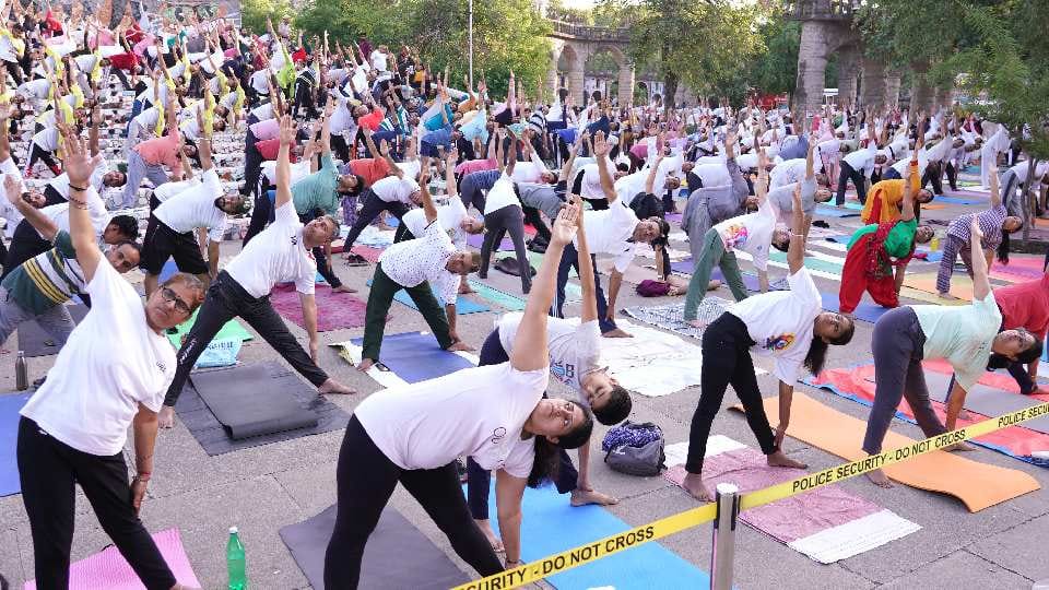 after three years on international yoga day once again yoga held all over delhi today