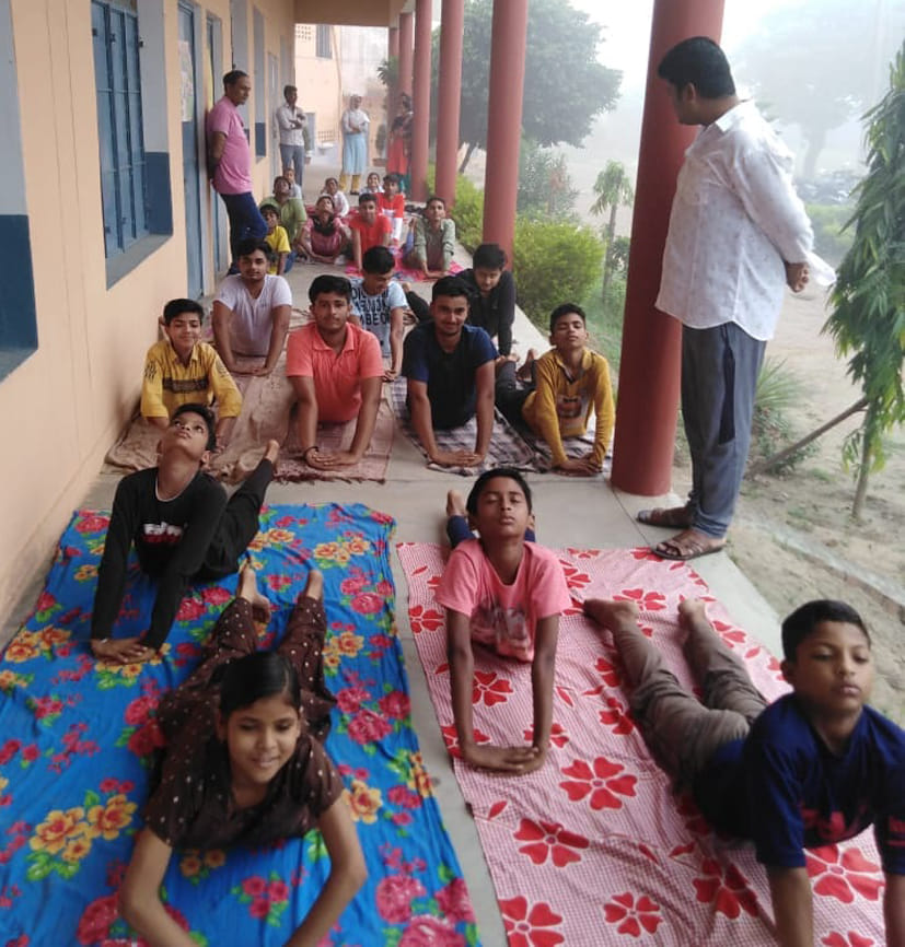 Yoga activities taught to students in schools