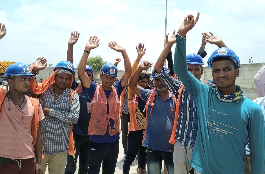 Uproar in Jawahar thermal project due to non-payment of salary, demonstration