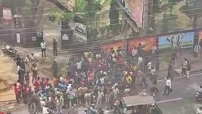 रांची में अग्निपथ योजना के खिलाफ प्रदर्शन।