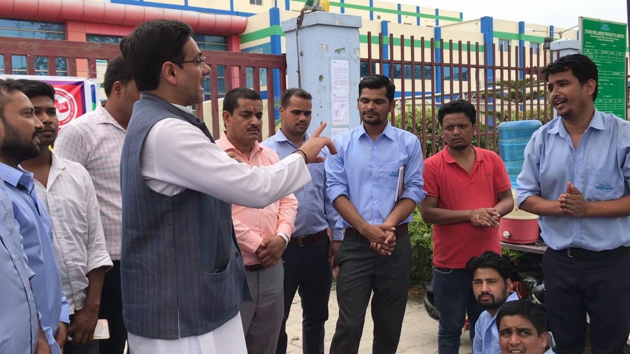 Employees on strike for the second day against the closure of Zydus factory