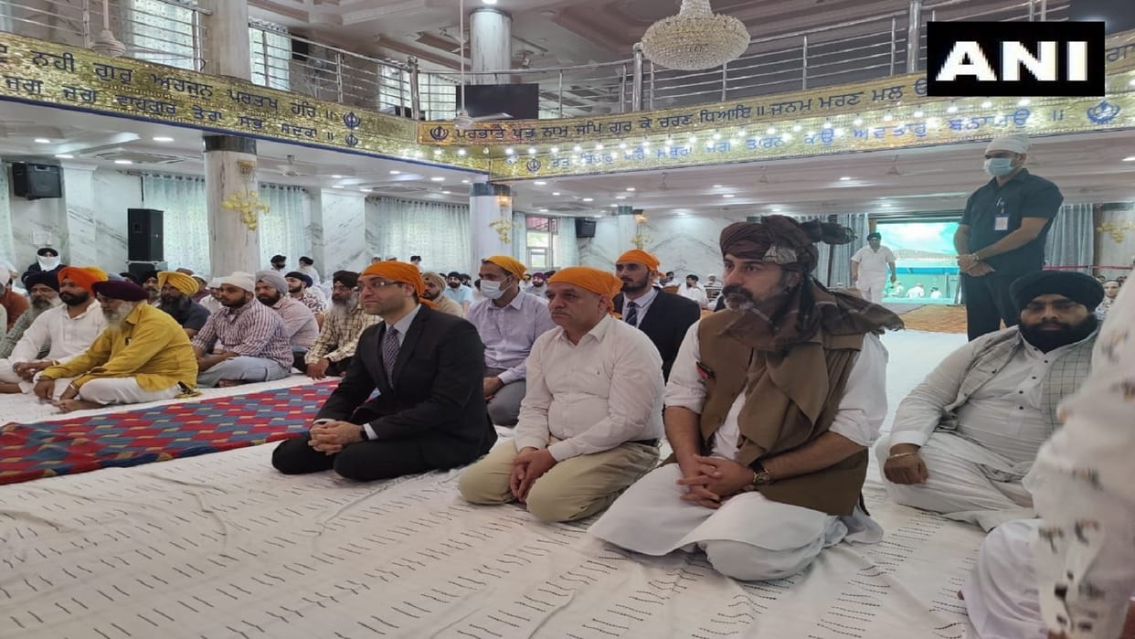 Antim Ardas of Sawinder Singh who was killed in Kabul attack held at Tilak Nagar.