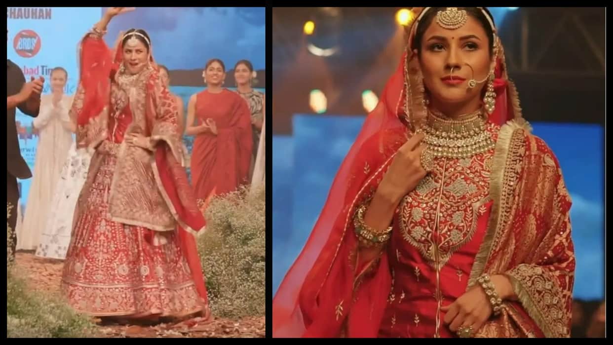 Shehnaaz Gill: made her ramp debut in bridal look before kabhi Eid Kabhi Diwali with salman khan video goes viral