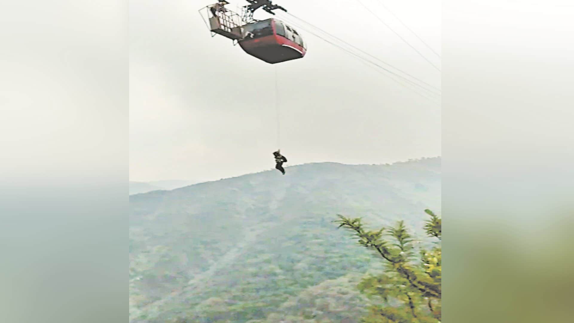 Timber Trail Trolley Parwanoo The breaths of 11 tourists stuck in the air for almost six hours at a height of 150 feet