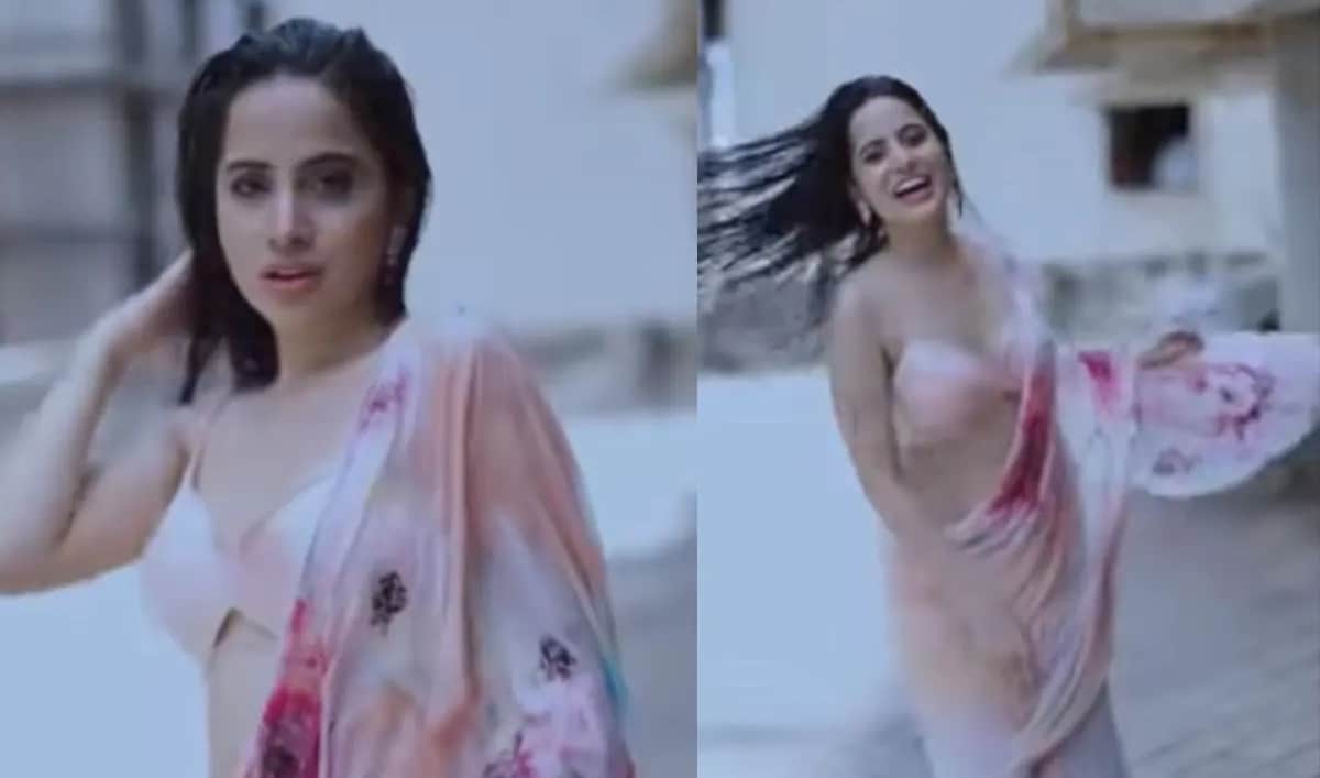 Urfi Javed New Dance Video in Floral saree goes viral on Social Media, See Uorfi Clip here