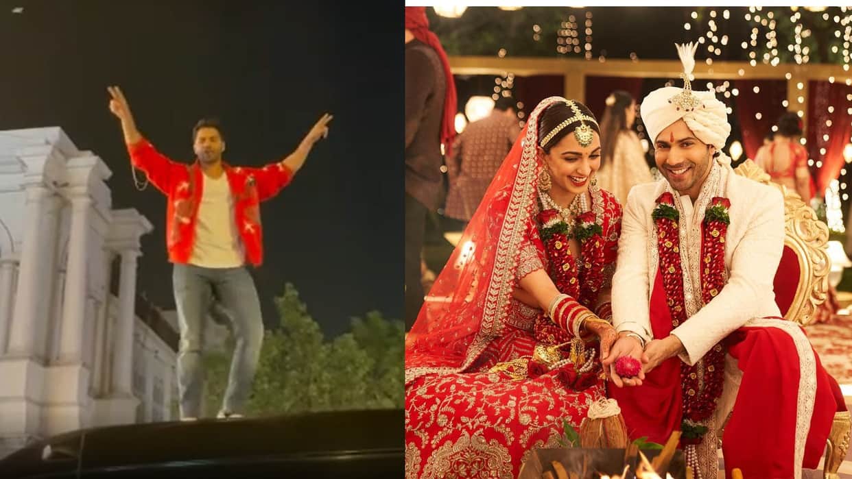 jug jugg jeeyo release date: actor varun dhawan dance on bus roof in delhi during film promotion 