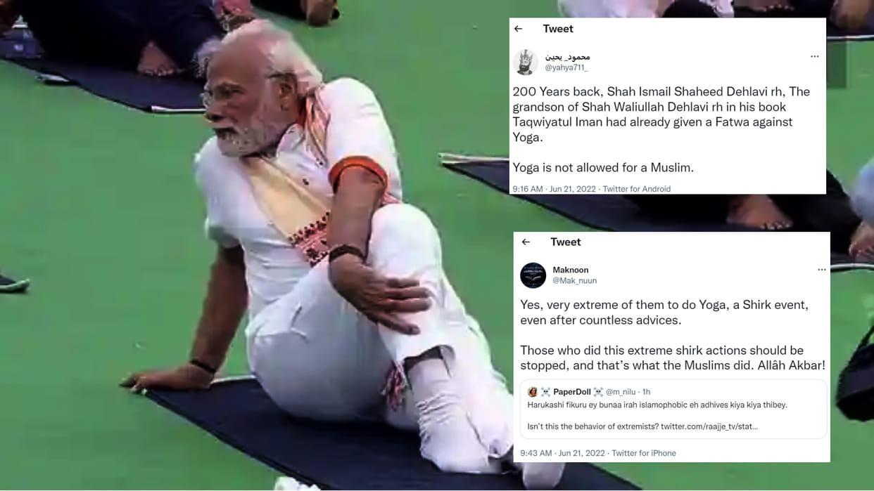 International Day of Yoga Islamists on Twitter ask Muslims not to practice Yoga