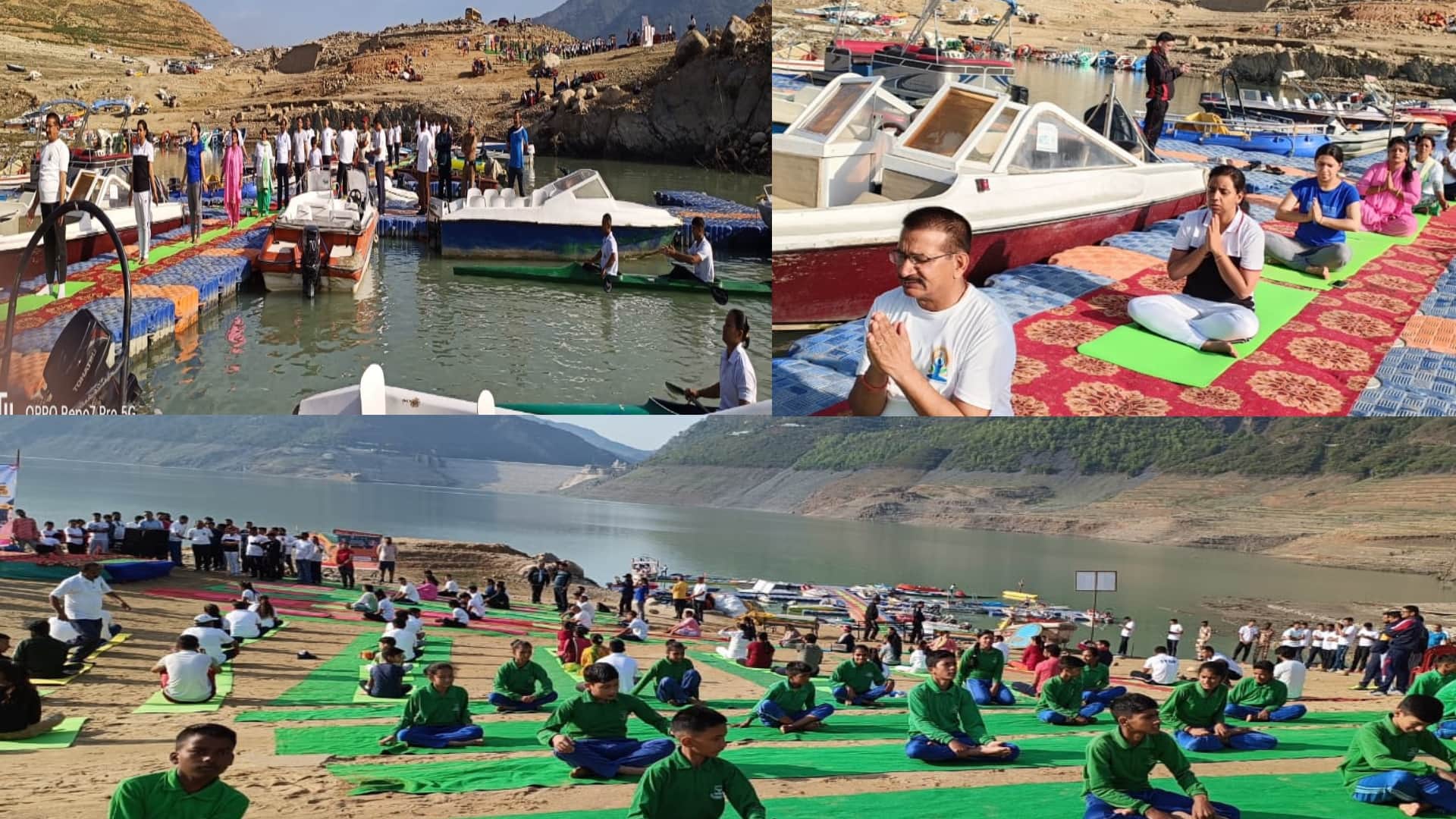 International Yoga Day: Grand yoga festival in Uttarakhand, people did yoga on banks of Ganges, ITBP Jawan, Kedarnath, See Photos