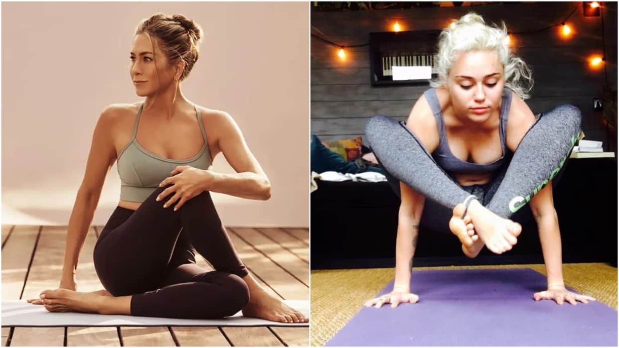 Tuesday Fitness: On International Yoga Day Know about Hollywood Stars who love to do yoga from Miley Cyrus to Jennifer Aniston Lady Gaga Beyonce