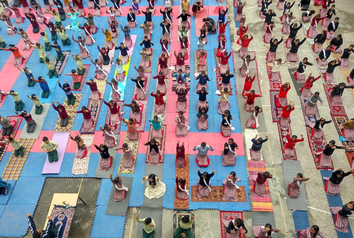 Message given to do yoga with Surya Namaskar on river raft in Beyas