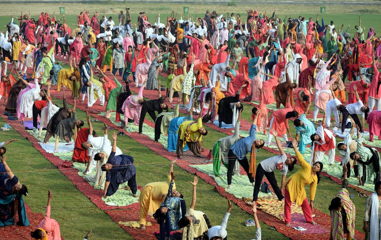 Do yoga, stay healthy, the slogan has been raised