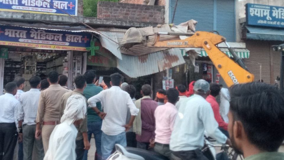 Encroachment removed from Rajapal intersection to GIC, uproar