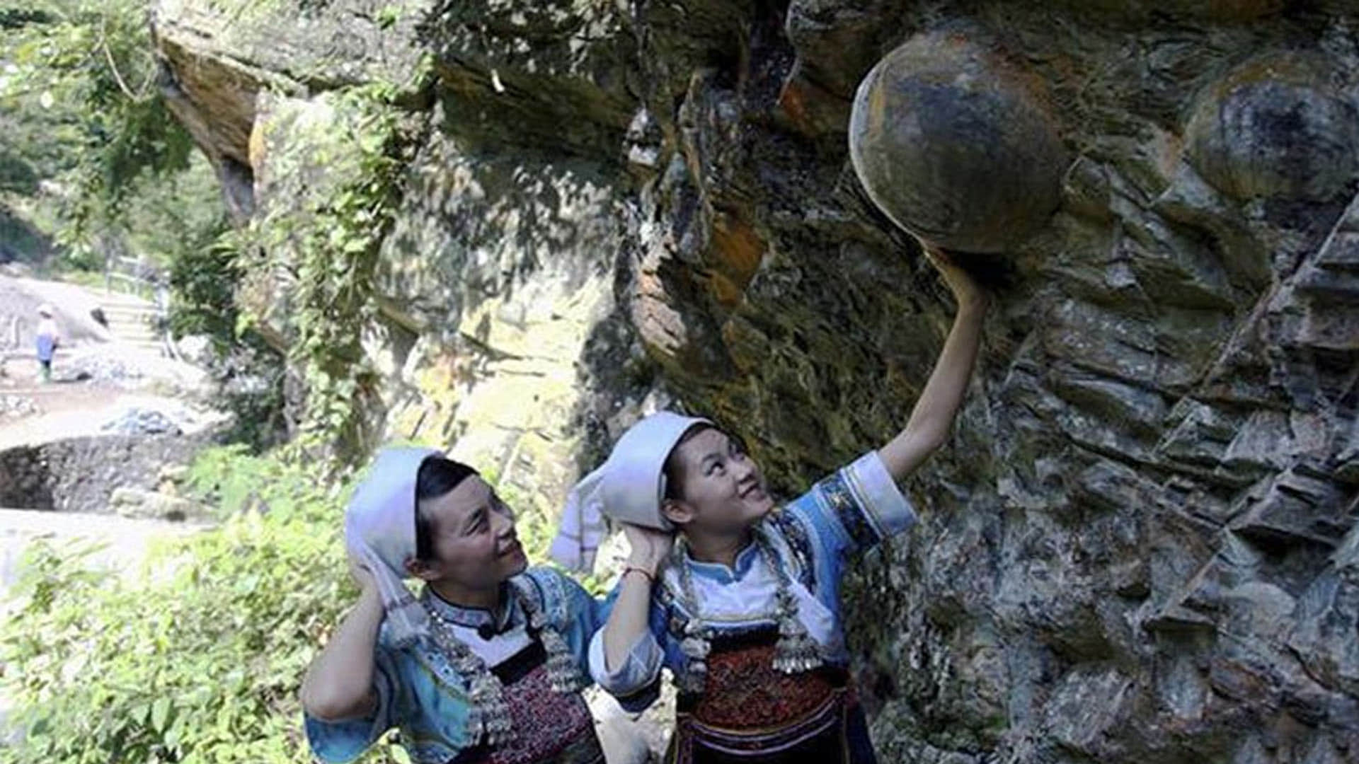 China mysterious cliff that lays egg shaped stones every 30 years in china you would not believe