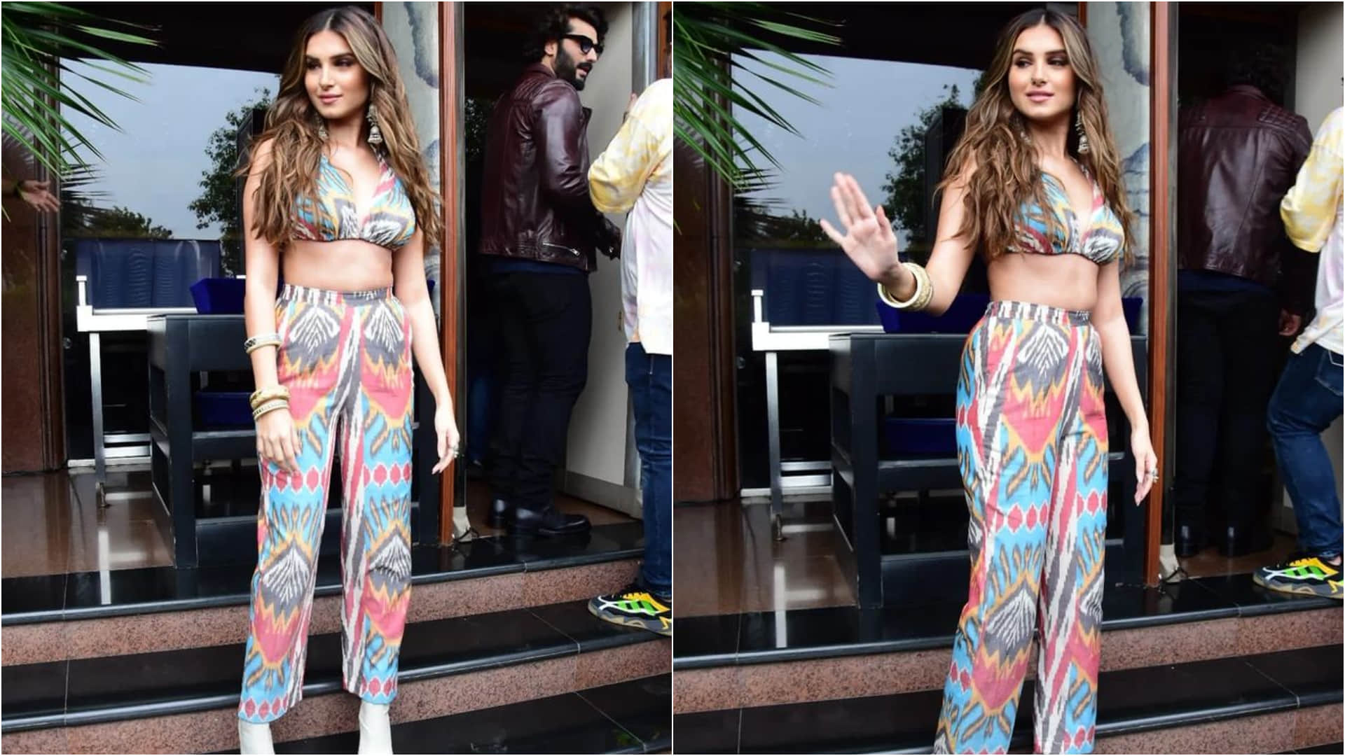 tara sutaria boho chic look in bikini top and pants for ek villain 3 promotion