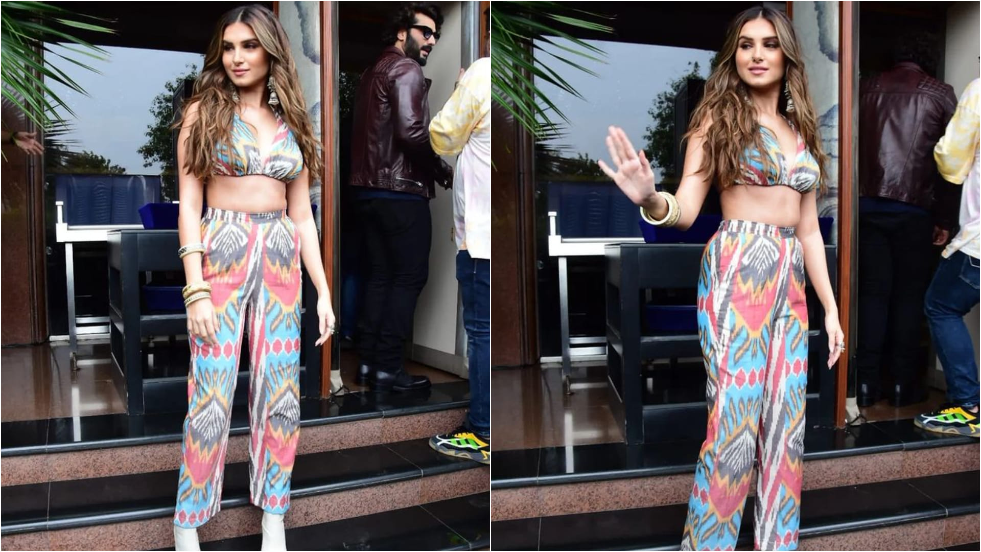 tara sutaria boho chic look in bikini top and pants for ek villain 3 promotion