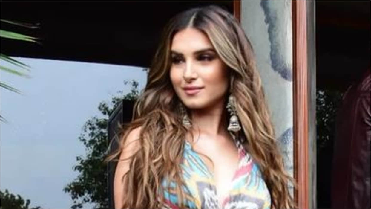 tara sutaria glam up with mirror work bikini with shorts for ek villain returns promotion