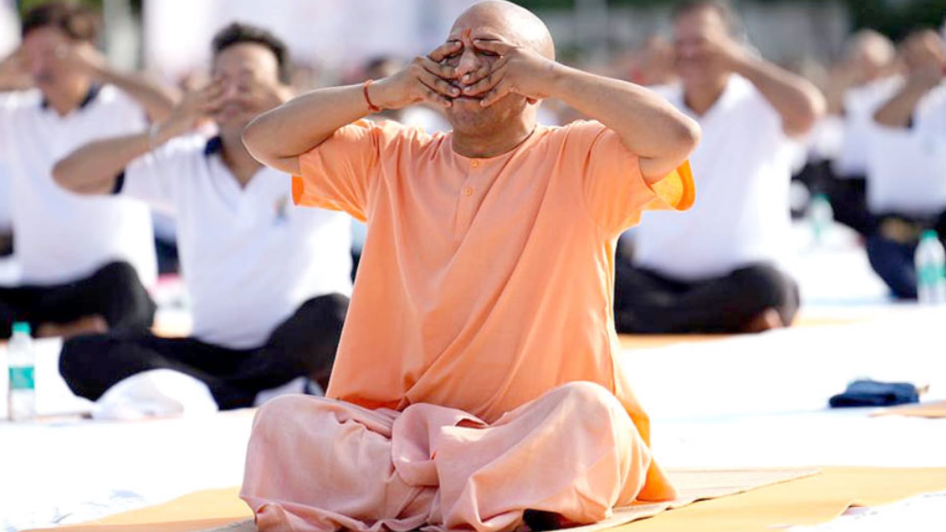 Chief Minister Yogi Adityanath performed Yoga in Rajbhawan.