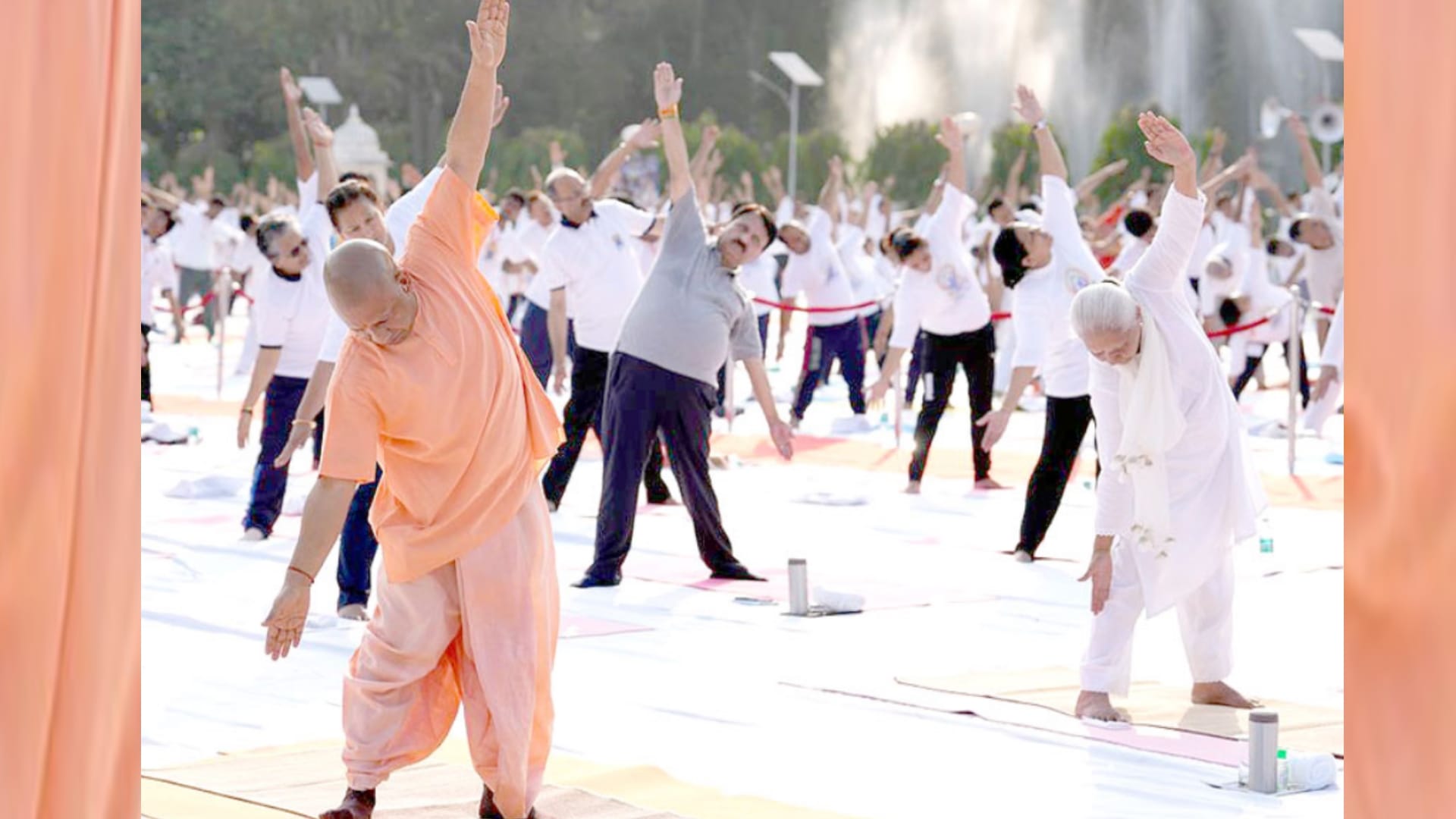 Chief Minister Yogi Adityanath performed Yoga in Rajbhawan.