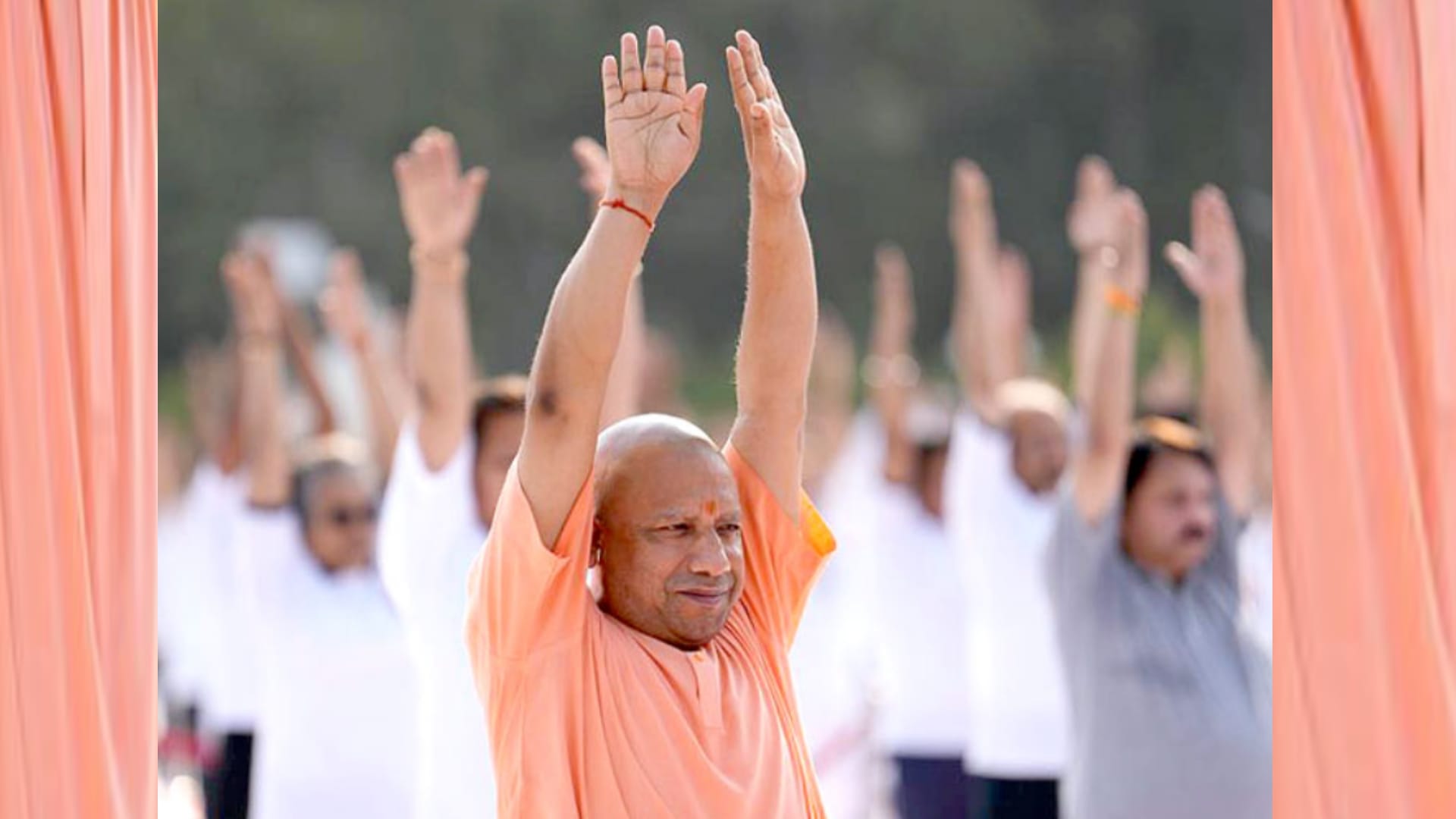 Chief Minister Yogi Adityanath performed Yoga in Rajbhawan.