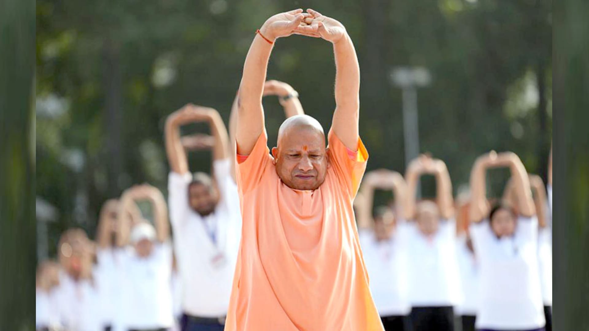 Chief Minister Yogi Adityanath performed Yoga in Rajbhawan.